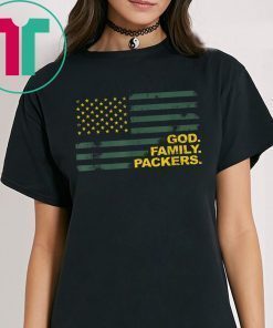 God Family Packers Pro Us Flag Gifts T-Shirt