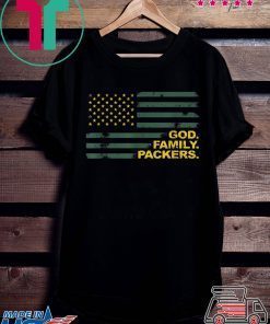 God Family Packers Pro Us Flag Gifts T-Shirt