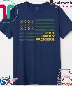 God Family Packers Pro Us Flag Gifts T-Shirt