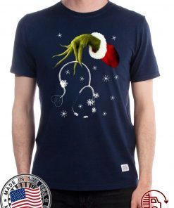 Grinch hand holding stethoscope Christmas Offcial T-Shirt