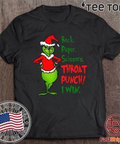 Grinch rock paper scissors throat punch i win T-Shirt