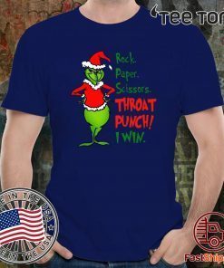 Grinch rock paper scissors throat punch i win T-Shirt