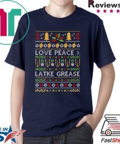 Hanukkah love piece Latke grease Christmas T-Shirt