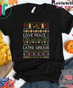 Hanukkah love piece Latke grease Christmas T-Shirt