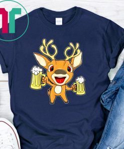 Happy Holidays Reindeer With Beer Christmas Party Shirt