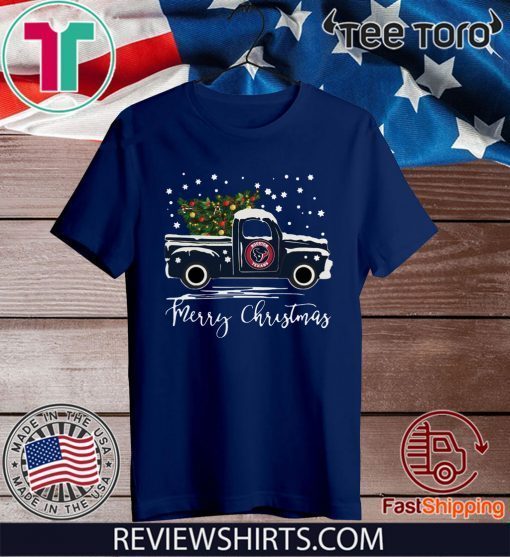 Houston Texans pickup truck Merry Christmas t-shirts