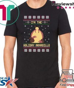 In the holiday Armadillo Christmas T-Shirt