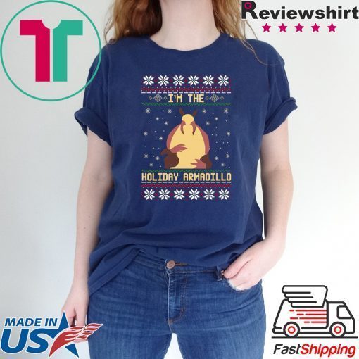 In the holiday Armadillo Christmas T-Shirt