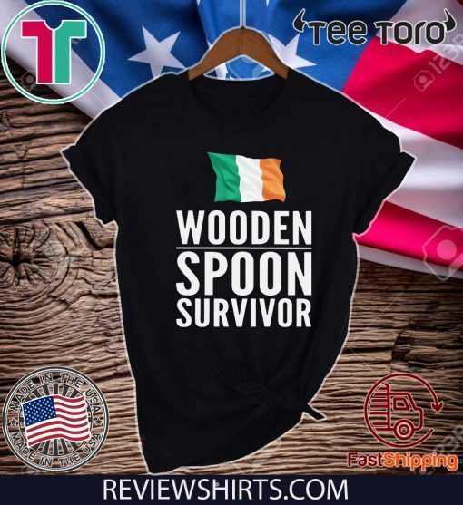 Ireland Flag Wooden Spoon Survivor 2020 T-Shirt