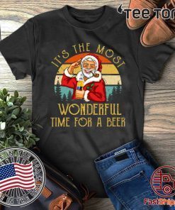 It's The Most Wonderful Time For A Beer Bud Ice Beer Christmas Xmas Tee Shirt