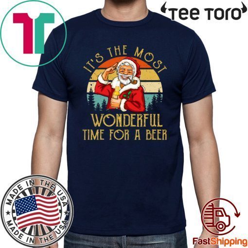 It's The Most Wonderful Time For A Beer Corona Light Beer Xmas Gift T-Shirt