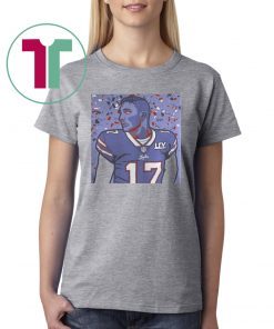 Josh Allen No17 Buffalo Bills Art t-shirts