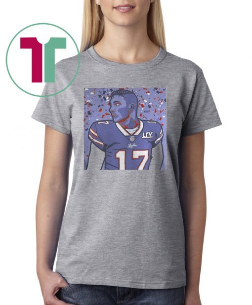 Josh Allen No17 Buffalo Bills Art t-shirts