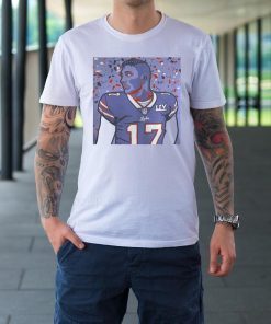 Josh Allen No17 Buffalo Bills Art t-shirts