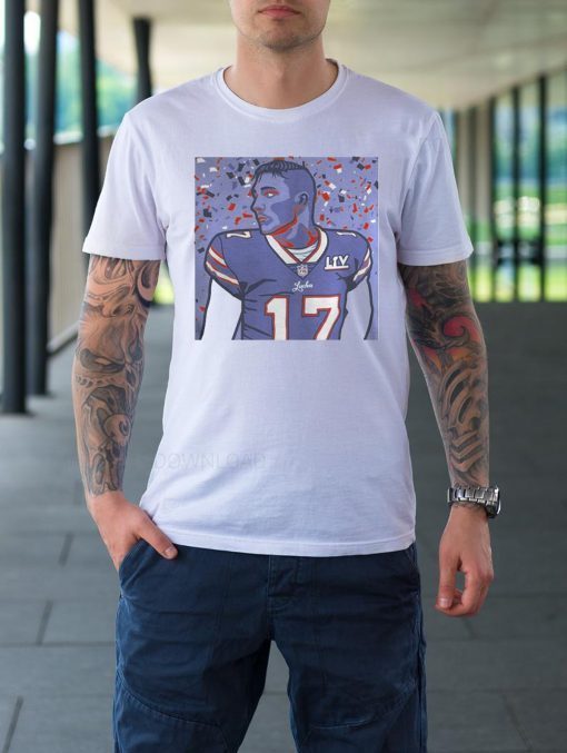 Josh Allen No17 Buffalo Bills Art t-shirts