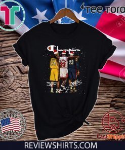 Kobe Bryant Michael Jordan and LeBron James Santa T-Shirt