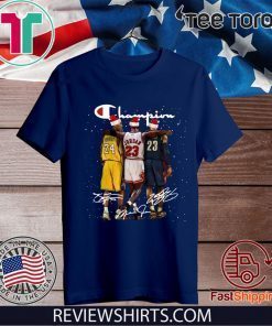 Kobe Bryant Michael Jordan and LeBron James Santa T-Shirt