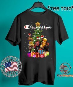 LeBron James Kobe Bryant Michael Jordan Champion Christmas Tree Gift T-Shirt