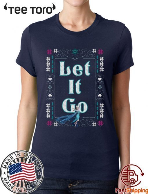 Let It Go Elsa Frozen Christmas Ugly Style Unisex T-Shirt