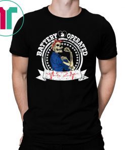 Living With Pacemake battery operayted funny skeleton Shirt