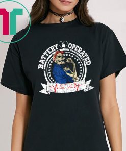 Living With Pacemake battery operayted funny skeleton Shirt