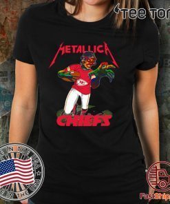 OFFCIAL MONSTER METALLICA KANSAS CITY CHIEFS T-SHIRT