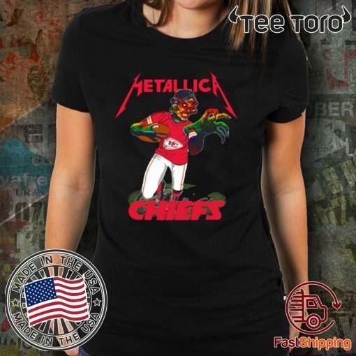 OFFCIAL MONSTER METALLICA KANSAS CITY CHIEFS T-SHIRT