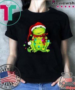 Merry and bright Frog Merry And Bright Christmas shirt