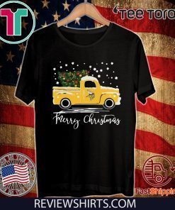 Minnesota Vikings pickup truck Merry Christmas Tee Shirt