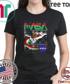 NASA Santa Rocket Ugly Christmas T-Shirts