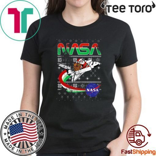 NASA Santa Rocket Ugly Christmas T-Shirts