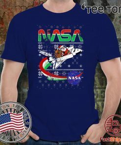 NASA Santa Rocket Ugly Christmas T-Shirts