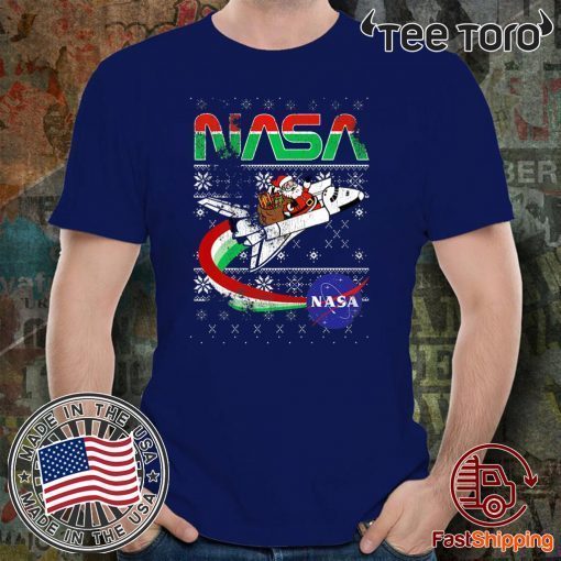 NASA Santa Rocket Ugly Christmas T-Shirts