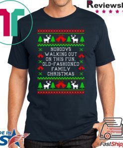Nobody’s walking out on this fun old-fashioned family Christmas T-Shirt