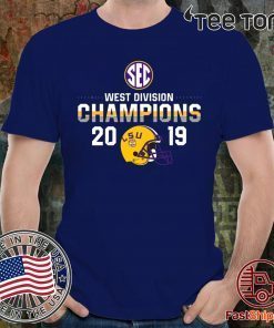 LSU Tigers 2019 SEC West Football Division Champions Classic T-Shirt