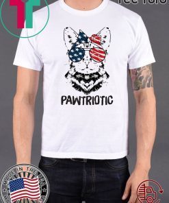 Cat American flag Pawtriotic 4th July independence day Shirt T-Shirt