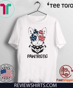 Cat American flag Pawtriotic 4th July independence day Shirt T-Shirt