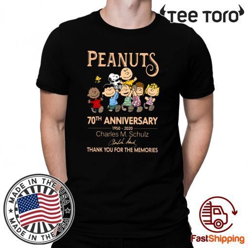 Peanuts 70th Anniversary 1950 2020 Shirts