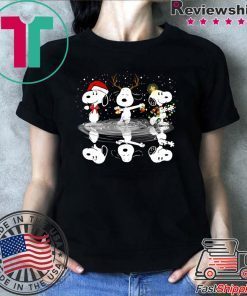 Peanuts snoopy water reflection mirror christmas Shirt