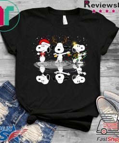 Peanuts snoopy water reflection mirror christmas Shirt