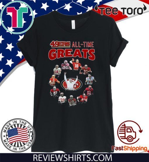 San Francisco 49ers All-Time Greats Signatures T-Shirt