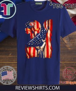 San Francisco 49ers Skull American Flag T-Shirt