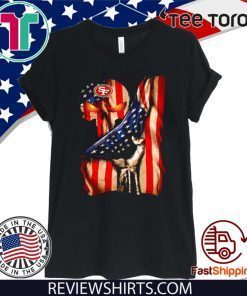 San Francisco 49ers Skull American Flag T-Shirt