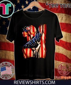 San Francisco 49ers Skull American Flag T-Shirt