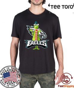 Santa Grinch Philadelphia Eagles Christmas Tee Shirt