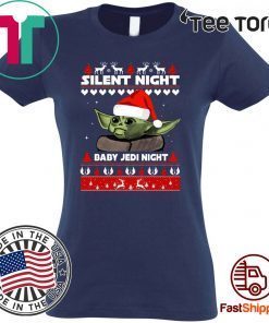 Silent Night Baby YoDa Jedi Night Christmas T Shirt