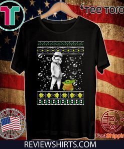 Star Wars Stormtrooper And Baby Yoda Ugly Christmas Shirt T-Shirt