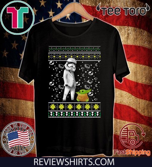 Star Wars Stormtrooper And Baby Yoda Ugly Christmas Shirt T-Shirt