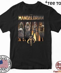 Star Wars The Mandalorian Group Line Up T Shirt