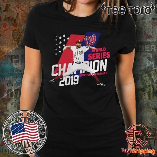 Stephen Strasburg Washington Nationals world series champions 2019 American Flag Tee Shirt